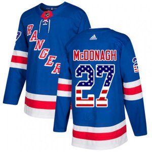 New York Rangers #27 Ryan McDonagh Authentic Royal Blue USA Flag Fashion NHL Jersey