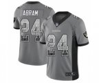 Oakland Raiders #24 Johnathan Abram Limited Gray Rush Drift Fashion Football Jersey