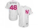 New York Yankees #46 Andy Pettitte Authentic White Fashion Flex Base MLB Jersey