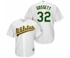 Oakland Athletics Daniel Gossett Replica White Home Cool Base Baseball Player Jersey