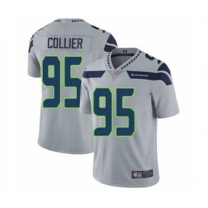 Seattle Seahawks #95 L.J. Collier Grey Alternate Vapor Untouchable Limited Player Football Jersey