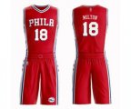 Philadelphia 76ers #18 Shake Milton Swingman Red Basketball Suit Jersey Statement Edition