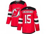 New Jersey Devils #15 Jamie Langenbrunner Red Home Authentic Stitched NHL Jersey