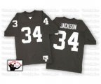 Oakland Raiders #34 Bo Jackson Black Team Color Authentic Football Throwback Jersey