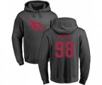 Arizona Cardinals #98 Corey Peters Ash One Color Pullover Hoodie