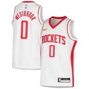 Houston Rockets #0 Russell Westbrook Nike White 2020-21 Swingman Jersey