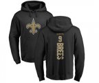 New Orleans Saints #9 Drew Brees Black Backer Pullover Hoodie