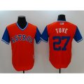 Houston Astros #27 Jose Altuve Orange Throwback Stitched Baseball Jersey