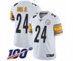 Pittsburgh Steelers #24 Benny Snell Jr. White Vapor Untouchable Limited Player 100th Season Football Jersey