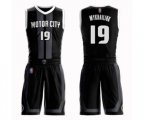Detroit Pistons #19 Sviatoslav Mykhailiuk Authentic Black Basketball Suit Jersey - City Edition