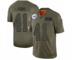 Los Angeles Rams #41 Kenny Young Limited Olive 2019 Salute to Service Football Jersey