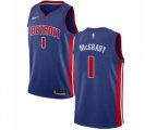 Detroit Pistons #1 Tracy McGrady Swingman Royal Blue Road NBA Jersey - Icon Edition