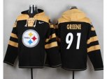 Pittsburgh Steelers #91 Kevin Greene Black Player Pullover NFL Hoodie
