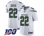 New York Jets #22 Trumaine Johnson White Vapor Untouchable Limited Player 100th Season Football Jersey
