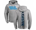 Carolina Panthers #34 Cameron Artis-Payne Ash Backer Pullover Hoodie