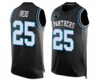 Carolina Panthers #25 Eric Reid Elite Black Player Name & Number Tank Top Football Jersey