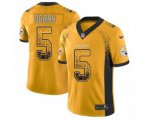 Pittsburgh Steelers #5 Joshua Dobbs Limited Gold Rush Drift Fashion NFL Jersey