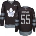 Toronto Maple Leafs #55 Andreas Borgman Authentic Black 1917-2017 100th Anniversary NHL Jersey