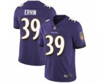 Baltimore Ravens #39 Tyler Ervin Purple Team Color Vapor Untouchable Limited Player Football Jersey