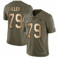 Houston Texans #79 Jeff Allen Limited Olive Gold 2017 Salute to Service NFL Jersey