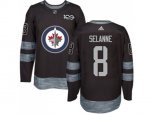 Winnipeg Jets #8 Teemu Selanne Black 1917-2017 100th Anniversary Stitched NHL Jersey