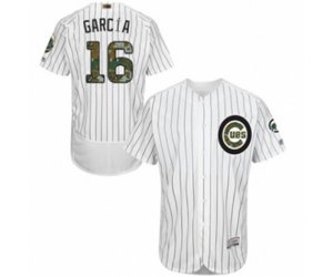 Chicago Cubs Robel Garcia Authentic White 2016 Memorial Day Fashion Flex Base Baseball Player Jersey