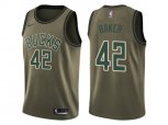 Milwaukee Bucks #42 Vin Baker Green Salute to Service NBA Swingman Jersey