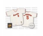 Baltimore Orioles #5 Brooks Robinson Authentic White Throwback Baseball Jersey