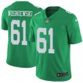 Philadelphia Eagles #61 Stefen Wisniewski Limited Green Rush Vapor Untouchable NFL Jersey