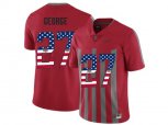 2016 US Flag Fashion Ohio State Buckeyes Eddie George #27 College Football Alternate Elite Jersey - Scarlet
