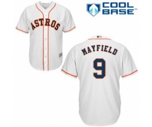 Houston Astros Jack Mayfield Replica White Home Cool Base Baseball Player Jersey