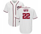 Washington Nationals #22 Juan Soto Replica White Home Cool Base Baseball Jersey