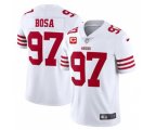 San Francisco 49ers 2022 #97 Nike Bosa White Scarlet With 1-star C Patch Vapor Untouchable Limited Stitched Football Jersey