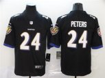 Baltimore Ravens #24 Marcus Peters Nike Black Vapor Limited Player Jersey