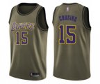 Los Angeles Lakers #15 DeMarcus Cousins Swingman Green Salute to Service Basketball Jersey