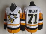 Pittsburgh Penguins #71 Evgeni Malkin Throwback white-yellow jersey