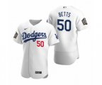 Los Angeles Dodgers Mookie Betts Nike White 2020 World Series Authentic Jersey