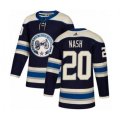 Columbus Blue Jackets #20 Riley Nash Premier Navy Blue Alternate NHL Jersey