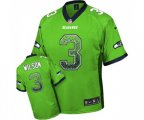 Seattle Seahawks #3 Russell Wilson Elite Green Drift Fashion Football Jersey