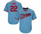 Minnesota Twins #22 Miguel Sano Authentic Light Blue Cooperstown Baseball Jersey