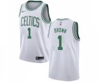 Boston Celtics #1 Walter Brown Authentic White Basketball Jersey - Association Edition