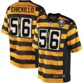 Pittsburgh Steelers #56 Anthony Chickillo Limited Yellow Black Alternate 80TH Anniversary Throwback NFL Jersey