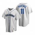 Nike Seattle Mariners #11 Edgar Martinez White Cooperstown Collection Home Stitched Baseball Jersey