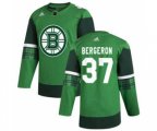 Boston Bruins #37 Patrice Bergeron 2020 St. Patrick's Day Stitched Hockey Jersey Green