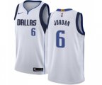 Dallas Mavericks #6 DeAndre Jordan Authentic White Basketball Jersey - Association Edition