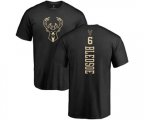 Milwaukee Bucks #6 Eric Bledsoe Black One Color Backer T-Shirt