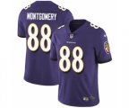 Baltimore Ravens #88 Ty Montgomery Purple Team Color Vapor Untouchable Limited Player NFL Jersey