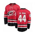 Carolina Hurricanes #44 Calvin De Haan Authentic Red Home Fanatics Branded Breakaway NHL Jersey