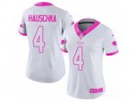 Women Buffalo Bills #4 Stephen Hauschka Limited White Pink Rush Fashion NFL Jersey
