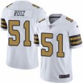 New Orleans Saints #51 Cesar Ruiz White Stitched NFL Limited Rush Jersey